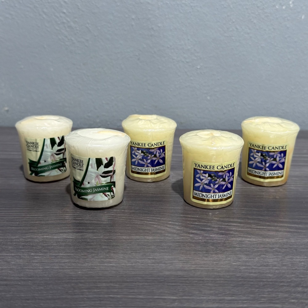 Yankee Candle Votive Set 5pc Midnight Jasmine & Blooming Jasmine 1.75oz Each